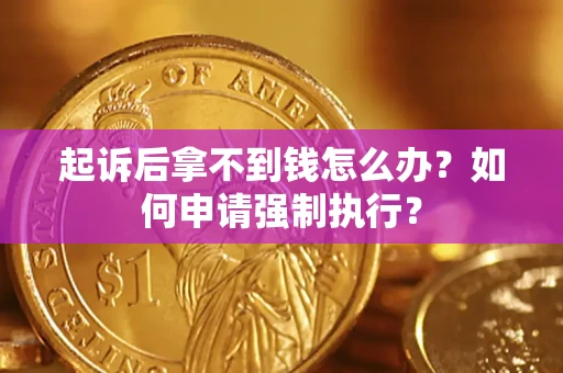 武汉起诉后拿不到钱怎么办？如何申请强制执行？