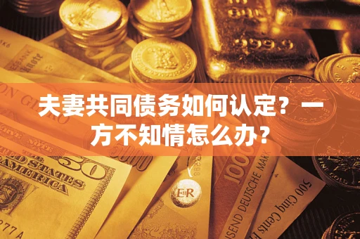 武汉夫妻共同债务如何认定？一方不知情怎么办？