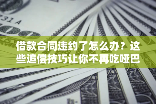 武汉借款合同违约了怎么办？这些追偿技巧让你不再吃哑巴亏