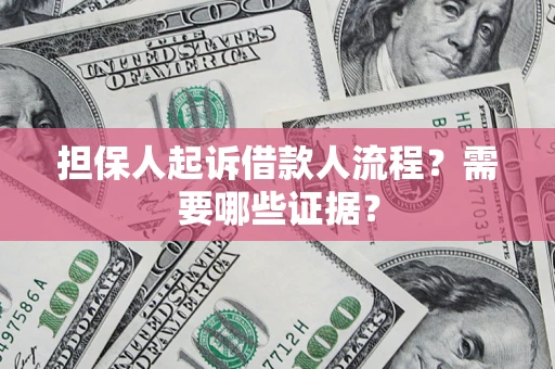 武汉担保人起诉借款人流程？需要哪些证据？