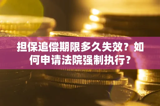 武汉担保追偿期限多久失效？如何申请法院强制执行？