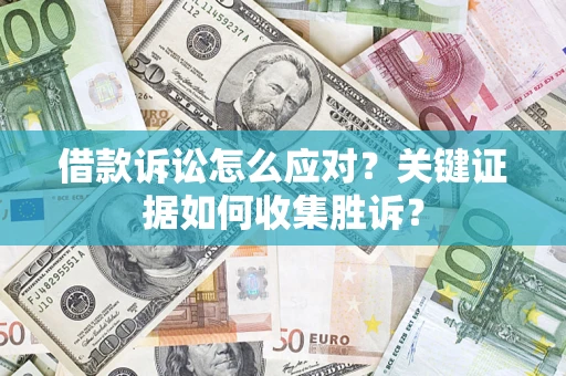 武汉借款诉讼怎么应对？关键证据如何收集胜诉？